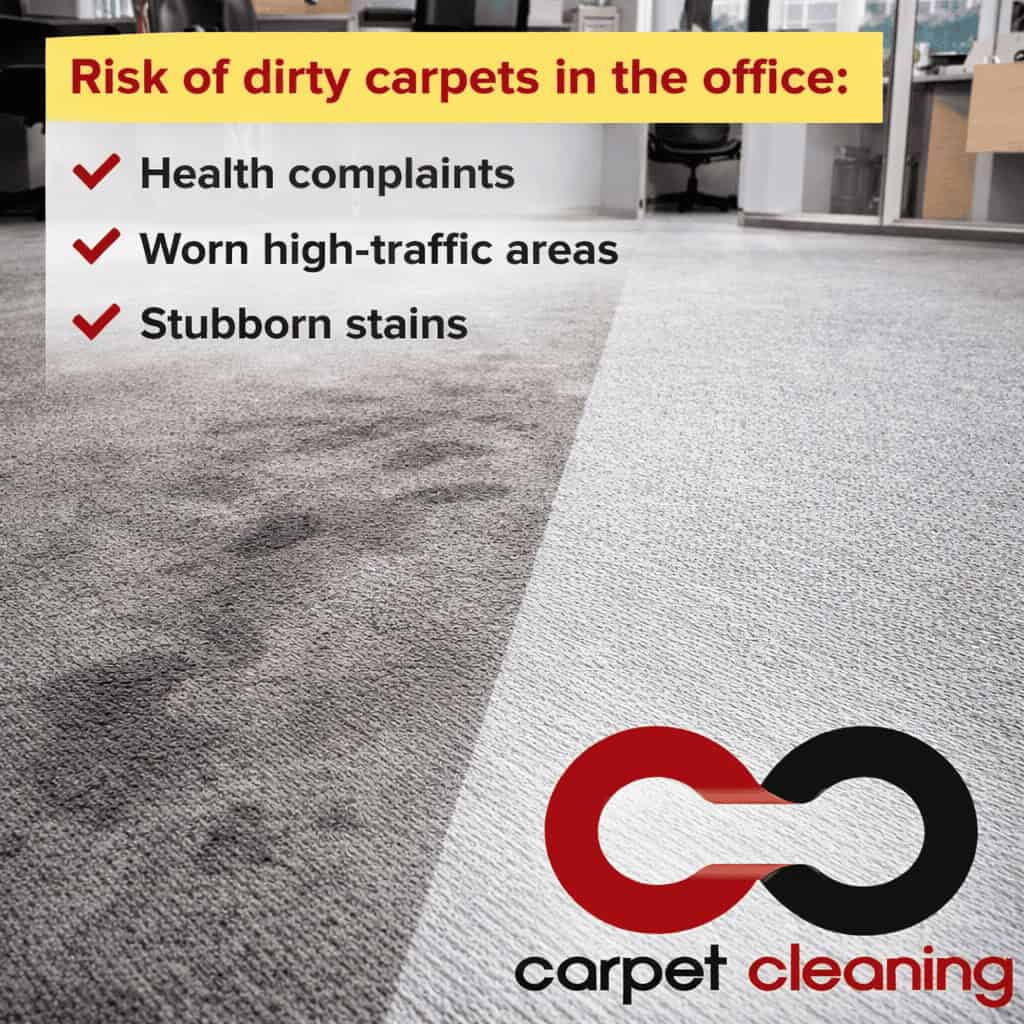 Office carpet with visible dirt and stains, highlighting cleaning needs.