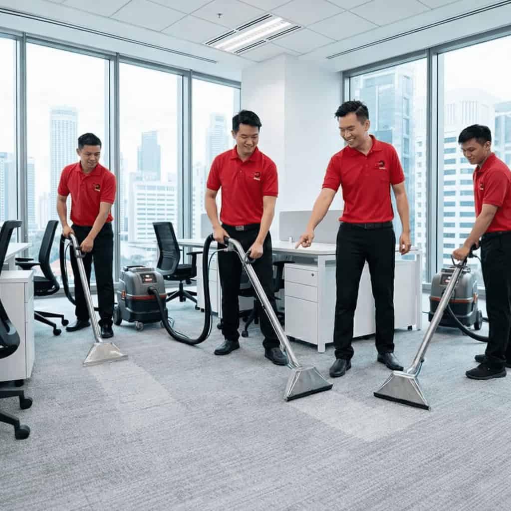 Office carpet cleaning service in Singapore by professional team.